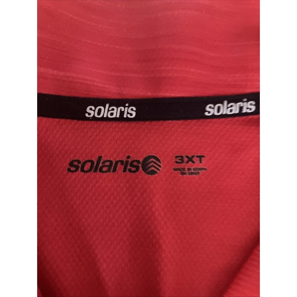 Solaris Performance Men's Red Polyester 1/4 Zip Red 3XT